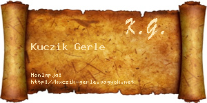 Kuczik Gerle névjegykártya